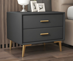 Luxe Deco Black Bedside Table