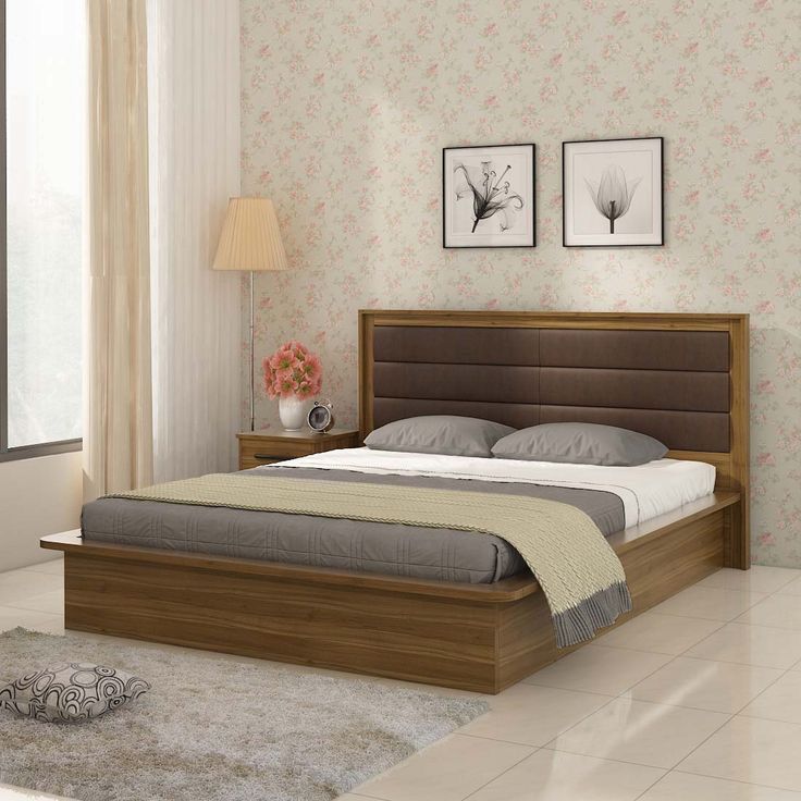 Brown Minimal Single Bed