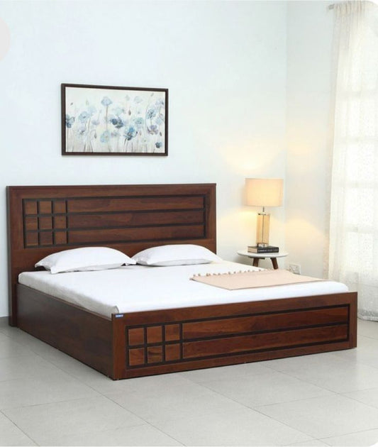 Brown Minimal 2 King Size Bed