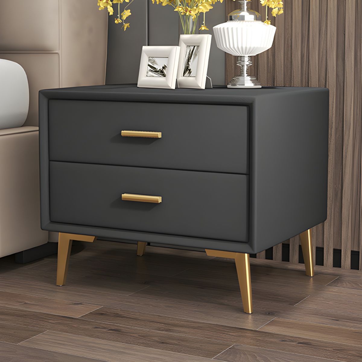 Luxe Black Bed Side Table