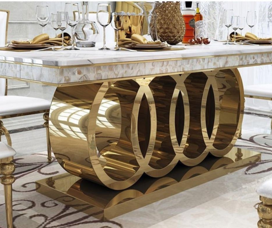 Audi PVD coated 08-Persons Dinning Table