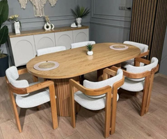 Brookfield Wooden 6-Persons Dining Table