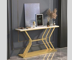 Lira Marble_Glass Top PVD coated Console