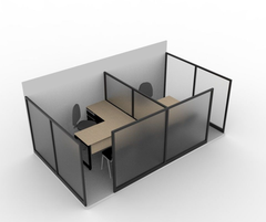 Office Almunium Glass Partition