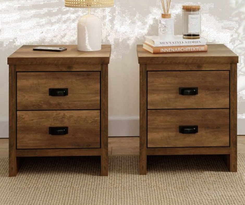 Pebl Wooden Bedside Tables