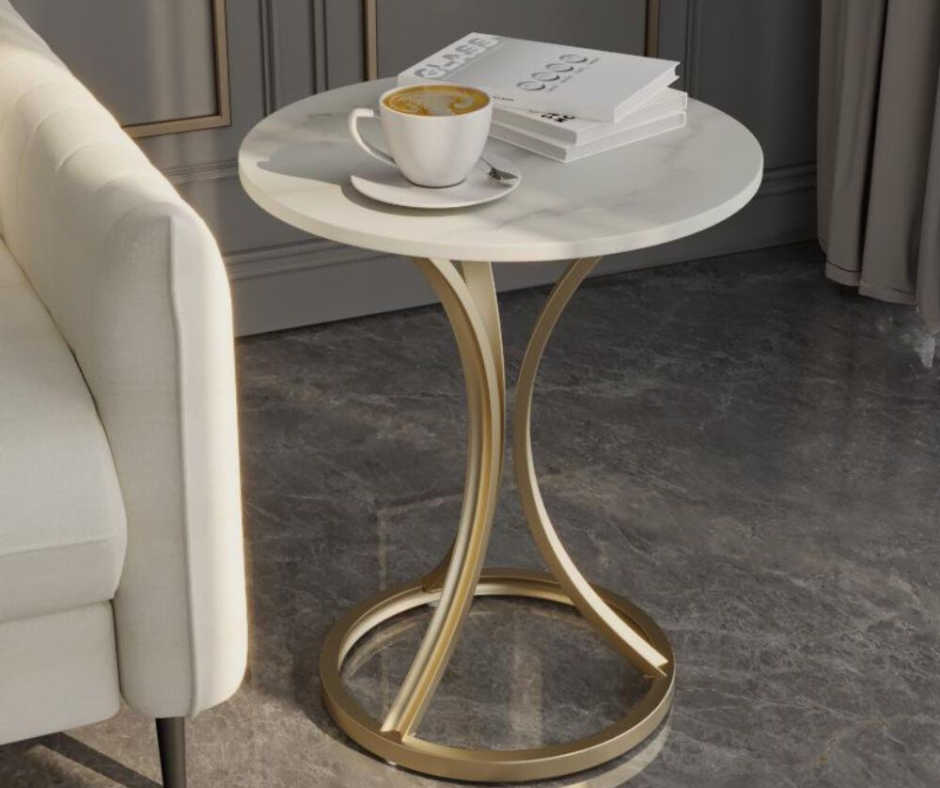 Prestige Marble_Glass Top PVD coated End Tables