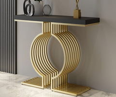 Rivo Marble_Glass Top PVD coated Console