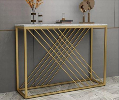 Vyna Marble_Glass Top PVD coated Console